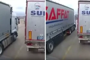 Depremin şiddetini gözler önüne seren görüntü!